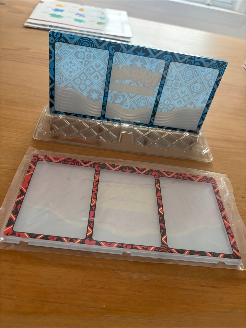Pokemon TCG Magnetic 3 Card Protector - Paldean Fates Premium Collection & Stand